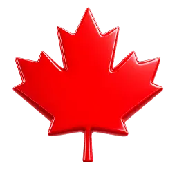Icône 3D d’une feuille d’érable rouge représentant le Canada et la présence pancanadienne de SEGIC.