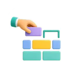 E main organisant des blocs connectés, illustrant la conception de modèles d'intégration