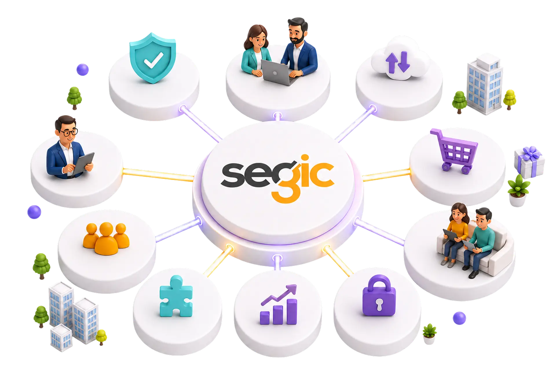 Assistant IA gIA de Segic orchestrant la gestion des avantages sociaux d'une équipe