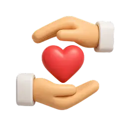 Cœur protégé entre deux mains, illustrant un service de soutien spécialisé et un accompagnement