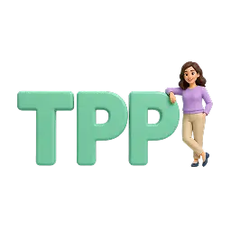 Sigle « TPP » accompagné d'une collaboratrice, illustrant les services de traitement